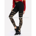 Camo Print Varsity Gestreifte Leggings OEM / ODM Herstellung Großhandel Mode Frauen Bekleidung (TA7042L)